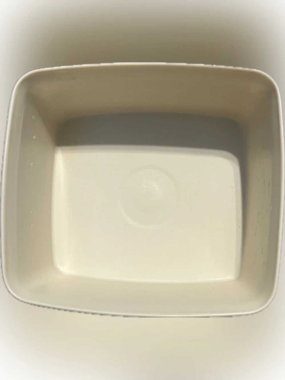 Vintage Tupperware Rectangle Container With Lid in Almond Modular Storage
